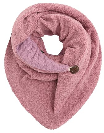 stylx Damen KuschelSchal, Teddyfell Baumwolle Dreieckstuch Frauen Winterschal Herbstschal Warm Dreieck Schal Halstuch Scarf