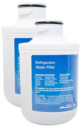 Profrigo Water Filter | 2X Filter Cartridge Compatible with Micro Midea 307203200002, 307203200005, MFCMG14211F, MFCMG14211FR, Wpro, Hotpoint C00300448 for American Side-by-Side Fridge Freezer