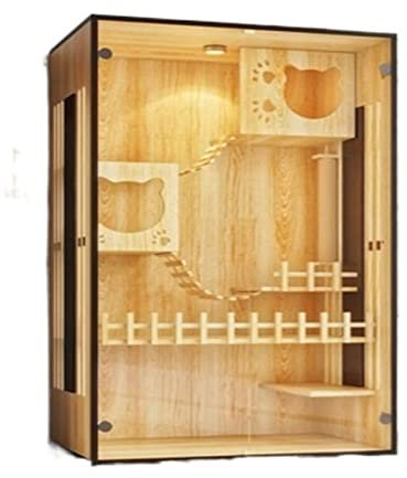 Katzenhaus katzenvilla Cat Villa Platte Seite transparent Luxus Katzenhaus Katzen Brutkäfig Katzenausstellungsschrank Katzenbett Cat Haustier Schrank Katzenraum Katzenhütte