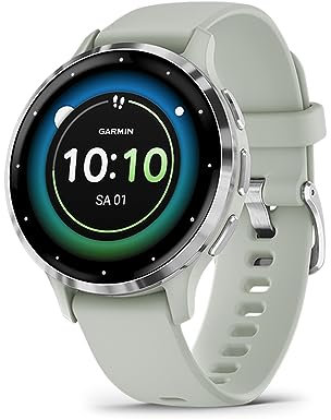 Garmin Venu 3S, Smartwatch AMOLED 1,2, Cassa 41mm, Microfono e Speaker, Musica, Pay, +30 App sport, GPS, Cardio, SpO2, Autonomia 10 giorni (Sage Gray & Silver) (Ricondizionato)