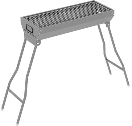 Holzkohlegrill Klein Edelstahl Klappgrill Outdoor, Outdoor Picknick Campinggrill, Tragbare Picknickgrill Für Party Picknick Travel Home, RV Outdoor Cooking Verwenden (Color : /Gray, Size : B)