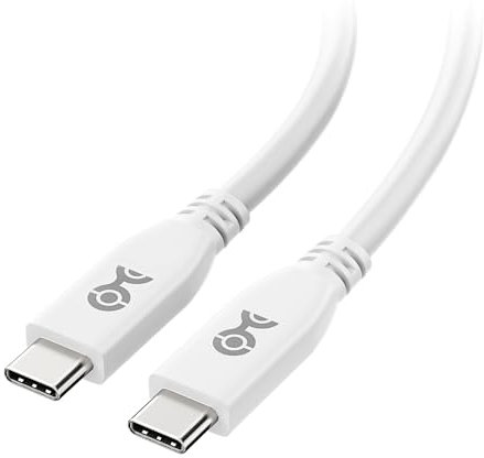Cable Matters Câble USB4 avec données 40Gbps, Support vidéo 8K et Recharge de 240W 2m, Blanc - Entièrement Compatible USB-C et Thunderbolt 4