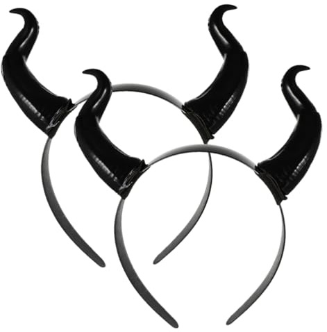 JOINPAYA Horn Headband Halloween Party Hair Accessories Lightweight Devil Horns for Adults Cosplay Costume Headwear Unique Halloween Party Decor