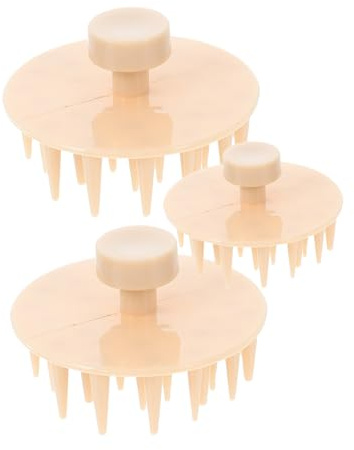 BCOATH Brosse à Shampoing Nettoyage Doux des Cheveux pour Massage du Cuir Chevelu en Silicone Jaune 2 Pièces et Élimination des Impuretés Bain