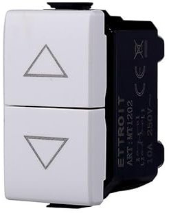 Interruttore doppio interbloccato saliscendi tapparella 1P 10A Compatibile Bticino Matix