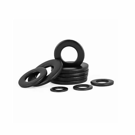 DLNTXFDG Arandela Plana Gruesa de Acero Inoxidable 304 Negra(4X16X1 100pcs)