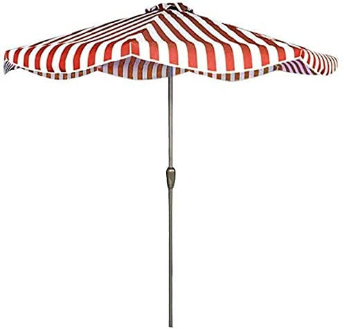 HUIBBGO Parasol de Jardin, Parasol de Piscine, Parasol de Jardin, de Balcon, de Table de marché avec mécanisme à manivelle, Parasol d'extérieur, Grand Jardin, Pare-Soleil rayé Bicolore 210604