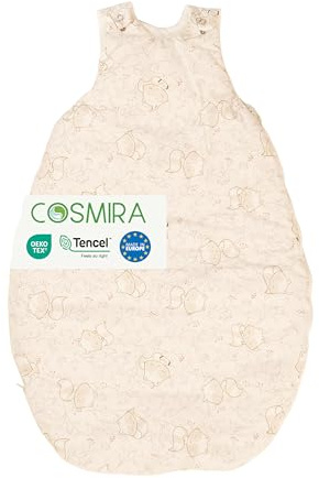 Cosmira® Baby Schlafsack mit Tencel® – Hautfreundlich & atmungsaktiv – Ganzjahres-Schlafsack für sicheren Babyschlaf – OEKO-TEX®