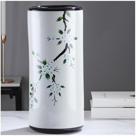LFIEVO Ceramic Umbrella Stand 17.3 H Vintage Floor-standing Hotel/home Umbrellas Holder Hand-painted Multifunctional Painted Ceramic Decorative Item