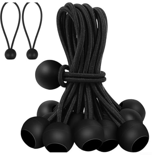 Bungee-Seil zum Spannen leicht gemacht, Packung mit 30 Einheiten mit Schnellverschluss-Kugel-Design (20 cm)