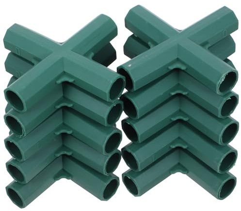 Toddmomy 10pezzi Raccordo Gomito Incrociato in PVC per Tubi da Connettore per Pali da Giardino Vie per Coperture e Irrigazione Fai da Te
