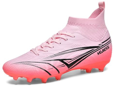 WEJIESS Fußballschuhe Herren High Top Jugendliche Athletics Trainingsschuhe Outdoor Sport Professionelle Kinder Fussballschuhe Kunstrasen Football Shoes Fußball Stiefel Unisex