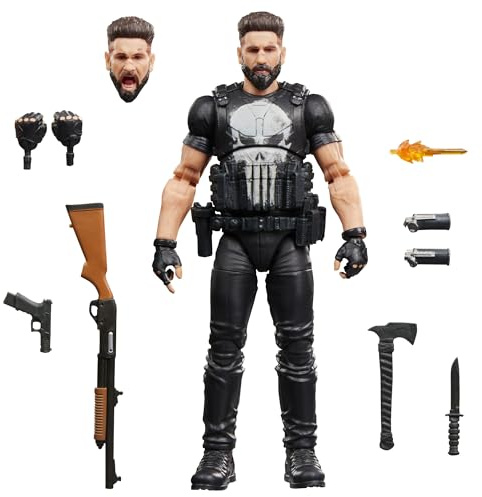 Hasbro Marvel Legends Series, Punisher, set di action figure collezionabile ispirato alla serie The Punisher, da 15 cm