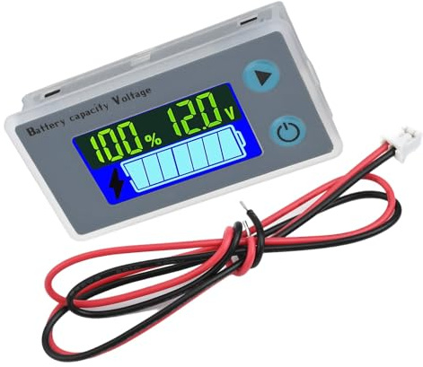 1PCS Lithium Battery Digital Voltmeter Tester Battery 1pcs Lithium Enhancing Overall Safety During Monitoring or Temperature Readings in Bright Sunlight (12V)