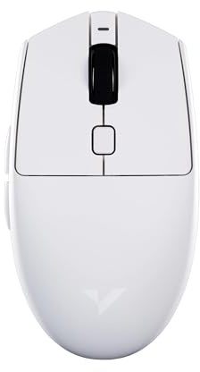 VXE V3 Pro Lightweight Wireless Gaming Mouse, PAW3395 SE Sensor, 18000 DPI, 6 Programmable Buttons, 300h Battery,1k Polling Rate, Compatible with PC, Mac (V3 Pro, White)