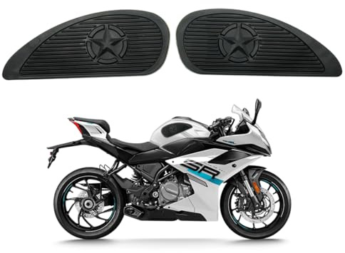 Set di 2 protezioni per serbatoio moto, adesivi protettivi in gomma per serbatoio moto, protezioni universali per ginocchia e acceleratore laterale moto, adesivi in gomma antiscivolo