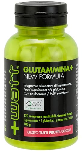 Glutammina+ new formula - Integratore con Azione Anti Catabolica - Supporta la Ricostruzione del Muscolo e il Sistema Immunitario - Formato 120 Compresse