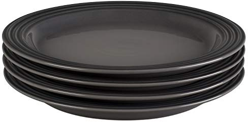 Le Creuset Stoneware Set of 4 Dinner Plates, 10.5 each, Oyster