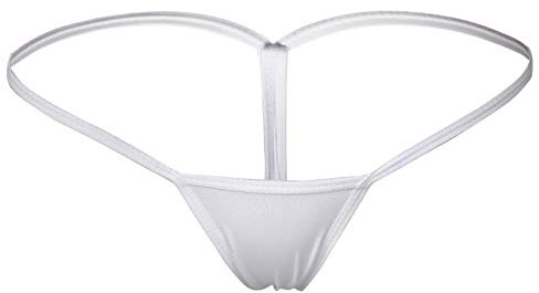 JFAN Perizoma Donna G-String Slip Mutande Tanga Intimo Jockstrap Estate Elastico Thong Bianco L