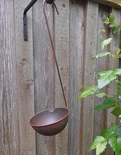 Deko-Impression Vogeltränke Vogelbad Schale z. Hängen Eisen massiv D 14 cm