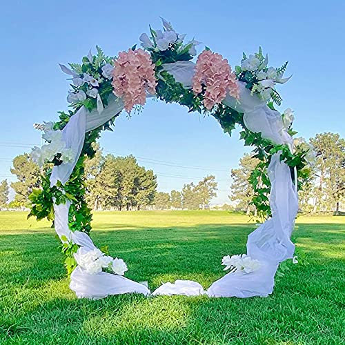 ADASP Arco Nuziale, pergolato da Giardino di Forma Rotonda, Traliccio ad Arco da Giardino in Ferro per Piante rampicanti, pergolato per Giardino, Cortile, Prato, Patio, Festa Nuziale