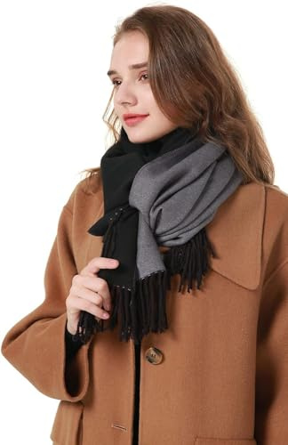 MEANBEAUTY Damen Kaschmir Schal Doppelseite Winterschal Wollschal Pashmina große Deckenschals Weihnachtsgeschenke