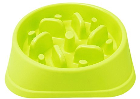 Boolavard Slow Food Bol pour Chiens, Antidérapant Puzzle Bowl - Plats Anti-Avalement pour Une Alimentation Plus Lente pour Animaux de Compagnie - Bols interactifs Anti-gonflage pour Chiens (Vert)