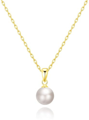 Philip Jones 18k Gold Plated Shell Pearl Necklace