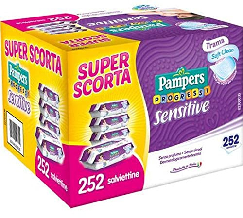 Salviette Pampers Progressi Sensitive Super Scorta - 252 Piezas