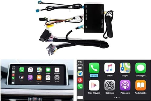 Ninetom Apple Carplay Wireless Adapter Decoder für BMW NBT System X1 X3 X4 X5 X6 Serie 2012-2016 Jahr, Unterstützt Wireless Android Auto, Mirrorlink, GPS-Navigations, Siri, Rückfahrkamera