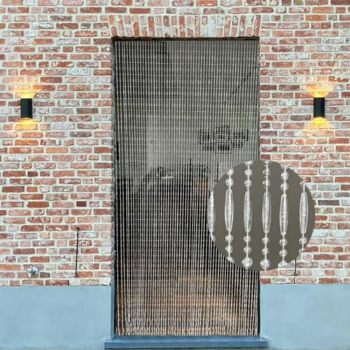 Trente Perlenvorhang Verschiedene Größen und Farben, Balkontür Fliegengitter, Insektenschutz Perlen, Fliegenvorhang Transparent 90 x 200 cm