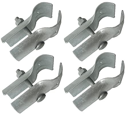 Abrazaderas en T para valla de eslabones de cadena de 1-3/8 pulgadas x 1-3/8 pulgadas, abrazaderas de riel de extremo de valla de cadena, abrazaderas de panel de perrera de perro, abrazadera de