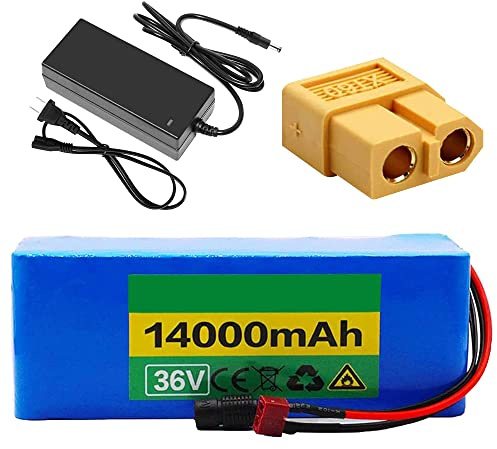 36V 14Ah Ebike Battery Lithium Battery Pack, Lithium Ion Electric Bike Battery with Charger 42V 2A, for 100W 350W 500W E Scooter/electric bicycles/balance bikes/Electric scoote Motor