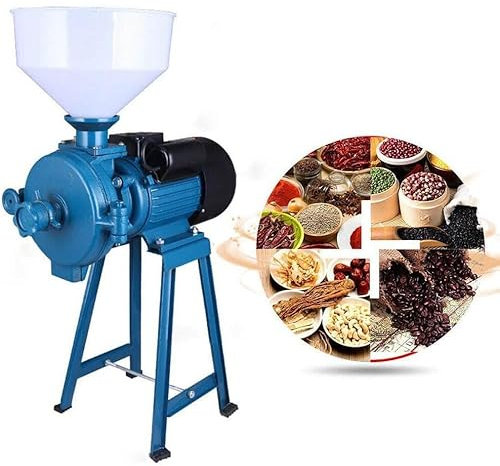 2200W Electric Feed/Flour Mill Dry Cereals Grinder Machine + Funnel, Heavy Duty Grain Mill Machine, for Rice Corn Grain Bean Coffee Wheat Feed Wet Dry Cereals