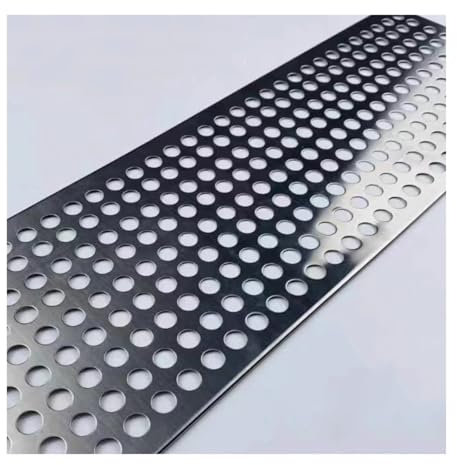 LXBAMKEA Hoja Perforada De Acero Inoxidable 304, Red Protección para Balcones, Antifugas Paneles Juntas, Balaustrada Ventana Anticaída Antirrobo Valla Seguridad Placa De Perforación (Color : Silver,