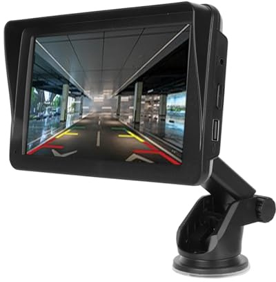 Estéreo Inalámbrico Portátil para Automóvil con Cámara de Respaldo, Receptor de Radio para Automóvil con Pantalla Táctil IPS HD de 7 Pulgadas, FM, AUX, BT, para Mirror
