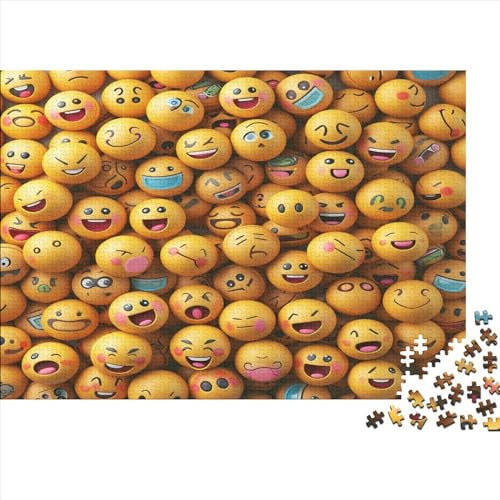 lihuogongsio Emoji Puzzle Für Erwachsene 1000 Puzzle Kreativer Stil Anspruchsvoll Puzzle Teile Erwachsener Kniffel Spaß Für Die Ganze Familie Unmögliches Puzzle DIY Kreative 1000pcs (75x50cm)