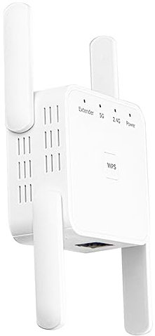 Artibetter Ripetitore Segnale Wifi 1200m 5g Router Potente Estensore Da Parete Antenne Esterne e Porta Rj45, Amplificatore Segnale Wireless Per Casa e Ufficio, Bianco