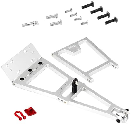 CoudarTitie Brazo de Remolque para Camión RC, Cabrestante de Aleación de Aluminio, Grúa de Remolque, Demolición, Chasis para Crawler RC, Actualización DIY, Rieles, Argén