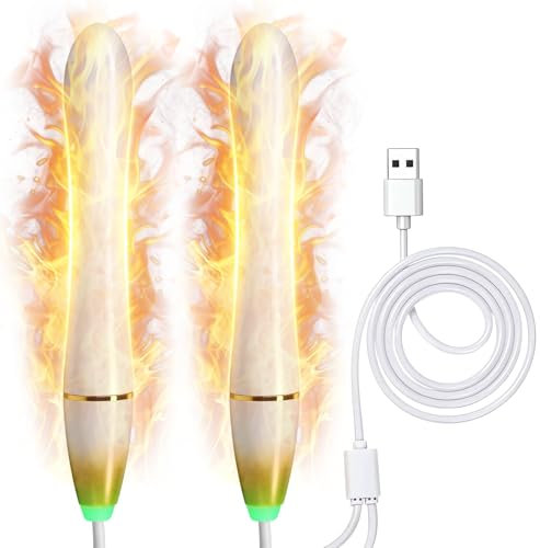 SXOVO Tige Chauffante Double pour Masturbateur Homme Chauffage USB pour Poupée Sexuelle Adulte Silicone Tiges Chauffantes qui Chauffent Vagin et Tunnel Anal Sex Toýs Homme (Blanc)