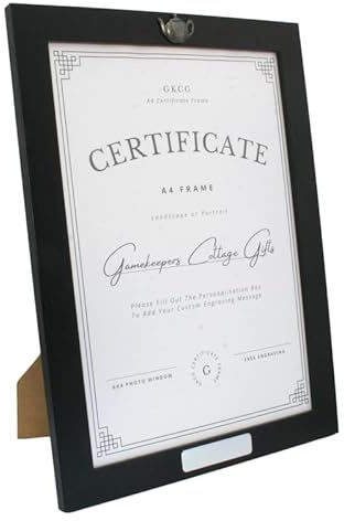 Teapot A4 Black Photo Frame With Personalised Engraving Plaque 363