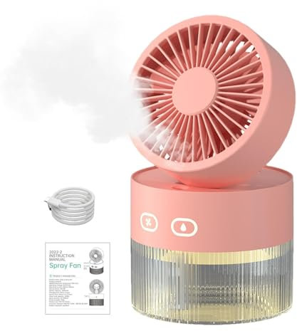 Evember Ventilador pequeño recargable | Ventilador de niebla de carga USB de mano | Ventiladores de refrigeración por agua para uso doméstico y personal para viajes al aire libre