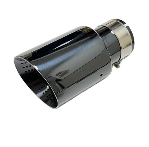 FUNFOB Auspuffblenden Auspuffdüse Edelstahl Titan Schwarz Großer Durchmesser 101mm 114mm Offene Auto Schalldämpfer Punch Enddüse Auspuffblende(60mm-114mm)