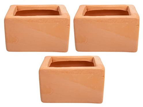 Supvox Terrakotta-blumentöpfe 3er-Pack Rote Keramik-blumentöpfe Kompakt Und Für Zimmerpflanzen Blumentopf Als Heimdekoration