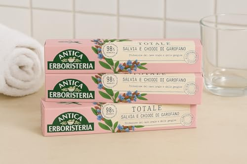Dentifricio Naturale Totale 75ml con Salvia e Chiodi di Garofano – Protezione Completa Gengive e Denti – Confezione da 3, 6, 12 o 24 Pezzi (3)
