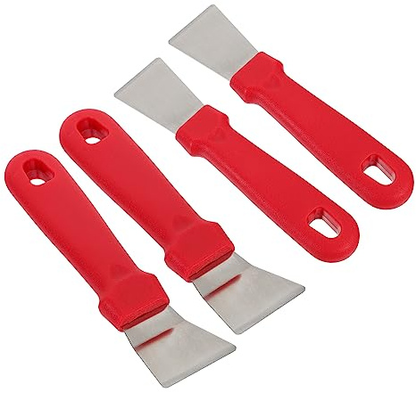 Abaodam Set Utensili per Rimozione Ghiaccio da Frigorifero in Inossidabile 4 Pezzi Raschietto Antigelo e per Congelatore per Rimuovere Ghiaccio e Brina Ergonomico