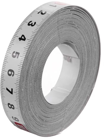 SEWACC Self-adhesive Measuring Tape Metric Ruler Sticker 10m White Sticky Tape Measure for Woodworking Workbench and Engineering Layout