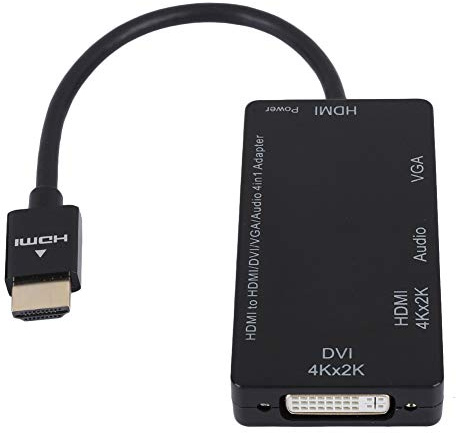 Jectse CableDEConn 4K au Câble du Convertisseur DVI pour PC/Téléphone, Adaptateur ADIO Numérique-analogique Numérique Portable pour le Système de Divertissement à Domicile
