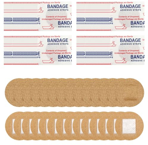 120pcs Pansements Ronds, 22mm en Tissu Élastique Adhésifs et Doux pour La Peau Nez Mains Visage et Peaux Sensibles