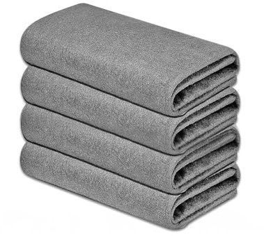 YUDANSI Magic Glass Cleaning Cloths – Streak-Free, Reusable & Highly Absorbent Microfibra Cloths for Windows, Mirrors & Stainless Steel (Grey)
